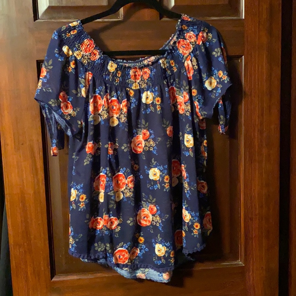 Women’s floral off the shoulder blouse
